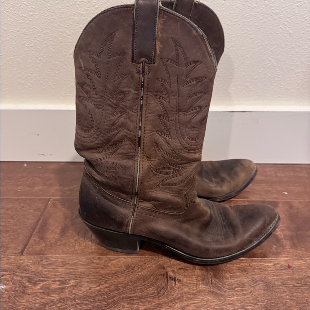 Brown Leather Cowboy Boots